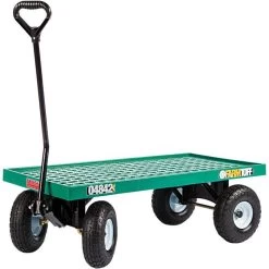 Farm Tuff Plastic Deck Wagon With Pneumatic Tires