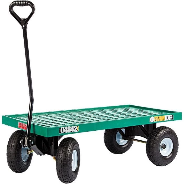 Farm Tuff Plastic Deck Wagon With Flat Free Tires 3 Farm Tuff Plastic Deck Wagon With Flat Free Tires