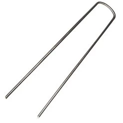 U-Shaped Steel Anchor Pins, 6in X 1in, 24-Pack