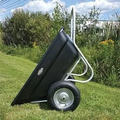 Muller's Original Smart Cart, Black 7 Cu. Ft. Tray With 16" Turf Wheels -Garden Warehousing 37bbt 1 1