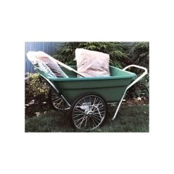 Muller's Original Smart Cart, Green 7 Cu. Ft. Tray With 20" Flat Free Spoke Wheels -Garden Warehousing 37gb ff 1