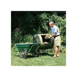 Muller's Original Smart Cart, Green 7 Cu. Ft. Tray With 20" Flat Free Spoke Wheels -Garden Warehousing 37gb ff 2