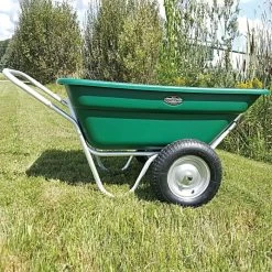 Garden Warehousing 15 Muller's Original Smart Cart, Green 7 Cu. Ft. Tray With 16" Flat Free Wheels