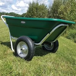 Muller's Original Smart Cart, Green 7 Cu. Ft. Tray With 16" Turf Wheels -Garden Warehousing 37gbt 2 1