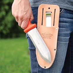Leonard Classic Soil Knife And Sheath Combo -Garden Warehousing 4750com 1 1