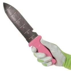 Pink Leonard Deluxe Stainless Steel Soil Knife -Garden Warehousing 4752p 2