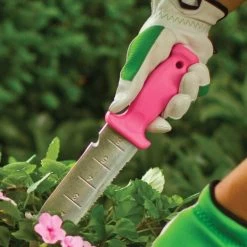 Pink Leonard Deluxe Stainless Steel Soil Knife -Garden Warehousing 4752p 3