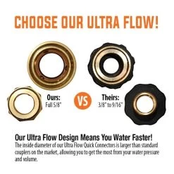 Leonard Quick Coupler Hose Connector, Brass, Male/Female Set -Garden Warehousing 58cm ultra flow 2