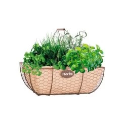 Rustic Herb Basket With Burlap Liner -Garden Warehousing 84270 6 1