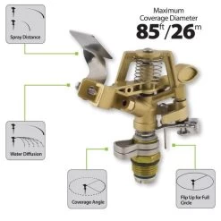 Metal Pulsating Head Sprinkler -Garden Warehousing 9537am 1