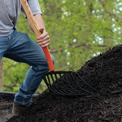 Leonard 10-Tine Forged Steel Scoop Fork With 48-Inch Straight Handle -Garden Warehousing amf10l 4 1