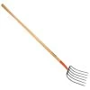Leonard 6-Tine Forged Steel Manure Fork, 54-inch Straight Handle