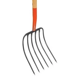 Leonard 6-Tine Forged Steel Manure Fork, 54-inch Straight Handle -Garden Warehousing amf6 2 1