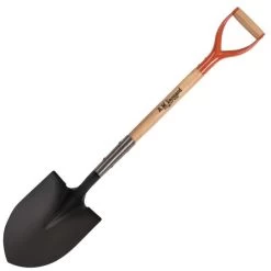 Leonard Round Point Closed Back Shovel With D Grip Handle