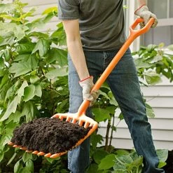 Leonard 8 Tine All Poly Scoop Fork With 30-inch D-Grip Handle -Garden Warehousing apf800 2 2