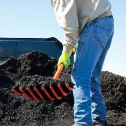 Leonard 8-Tine All Poly Scoop Fork 63-inch Length -Garden Warehousing apf805 3
