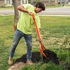 Poly Mulching Fork With D-Grip Handle By A.M. Leonard, 8 Tine, 15in Scoop X 44in Length, Lifetime Warranty -Garden Warehousing apf810 6 1