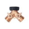 2-Way Brass Water Splitter/Shut Off Valve -Garden Warehousing by47