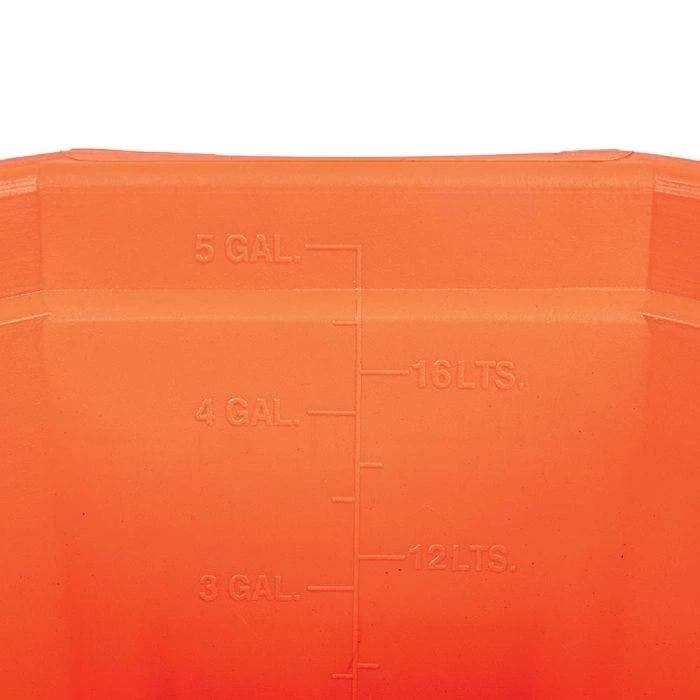 5 Gallon Heavy Duty Orange Flatback Bucket 5 5 Gallon Heavy Duty Orange Flatback Bucket - Image 3
