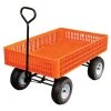 Leonard Orange Utility Wagon, Flat-Free Tires -Garden Warehousing fgw45
