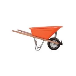 Leonard 6-Cubic-Foot Capacity Poly Tray Wheelbarrow With Flat-Free Tire -Garden Warehousing fwb6 1 1
