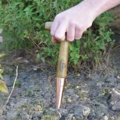 Copper Plated Dibber, Carbon Steel/Wood -Garden Warehousing gt121am 1 1