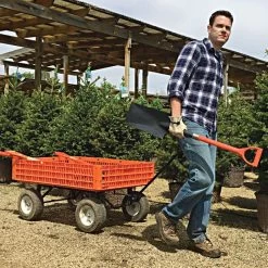 Leonard Orange Utility Wagon, 30in X 46in X 7.5in Tray -Garden Warehousing gw45 2 1