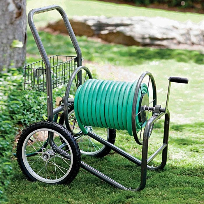 2 Wheel Commercial Grade Hose Reel Cart Bronze 300ft Capacity 4 2 Wheel Commercial Grade Hose Reel Cart Bronze 300ft Capacity - Image 2