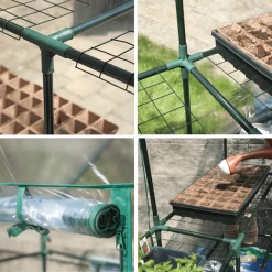 Miracle-Gro Mini Greenhouse 4' 8" X 4' 8" X 6' 5" -Garden Warehousing kpmrqu2jssweuggb6yev