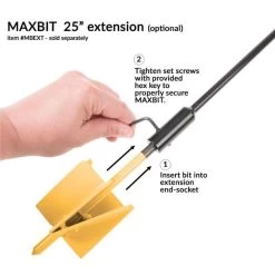 The MAXBIT 4 Inch Garden Hole Digging Drill Bit -Garden Warehousing mb4 y 4