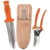 Leonard Classic Soil Knife, Pruner And Sheath Combo -Garden Warehousing pk1c