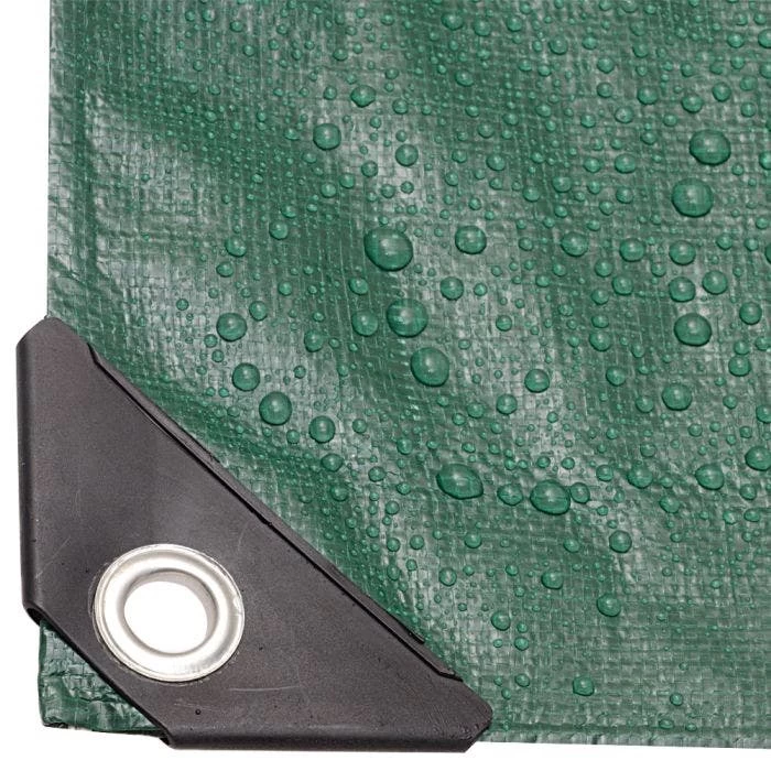 Green Tuff Tarp, 4.5oz. Polyethylene With Grommets, 16ft X 20ft 4 Green Tuff Tarp, 4.5oz. Polyethylene With Grommets, 16ft X 20ft - Image 2