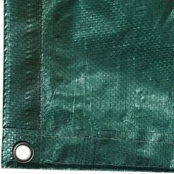 Tuff Tarp 4.5oz. Polyethylene With Grommets 3ft Apart 3ft Sewn Rope 6ft X 8ft Green