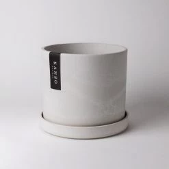 KANSO Earth Tones - 7" | White Stone | Signature Planters & Saucer