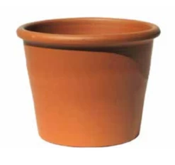Round Rimmed Terracotta Cylinder Pots