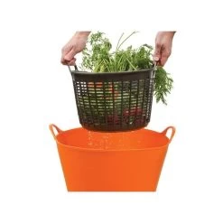 Orange 7 Gallon TubTrug With Colander Basket -Garden Warehousing tubbk7 1