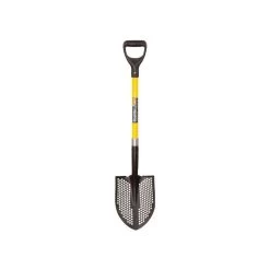 Toolite Round Point Shovel With Perforated Blade And Fiberglass Handle