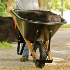 Leonard 6 Cubic Foot Capacity Poly Tray Wheelbarrows 24 Leonard 6 Cubic Foot Capacity Poly Tray Wheelbarrows -Garden Warehousing vp wb 10